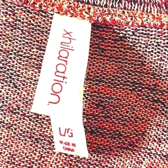 Exhilaration l heathered pink hi-lo hem lace ruffle on hem sweater. - Picture 5 of 8